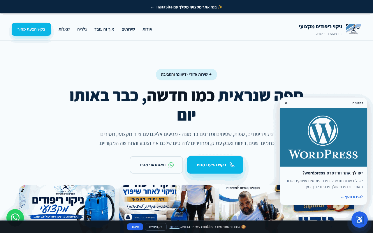 ניקוי ריפודים מקצועי